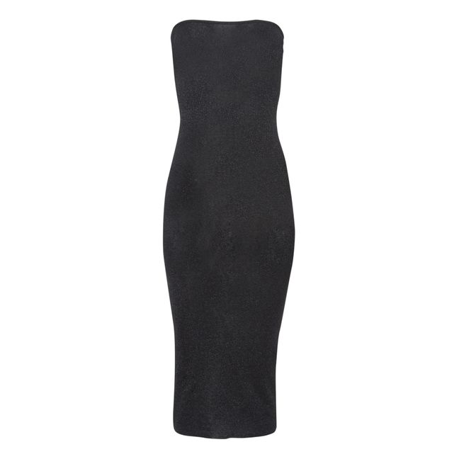 90s Strapless Dress | Black