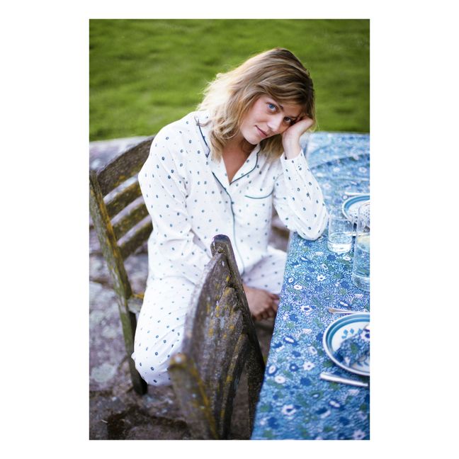 Pyjama bedruckt Lea | Weiß
