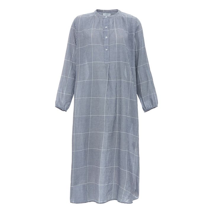 Barber Checked Long Nightgown | Azul Marino- Imagen del producto n°0