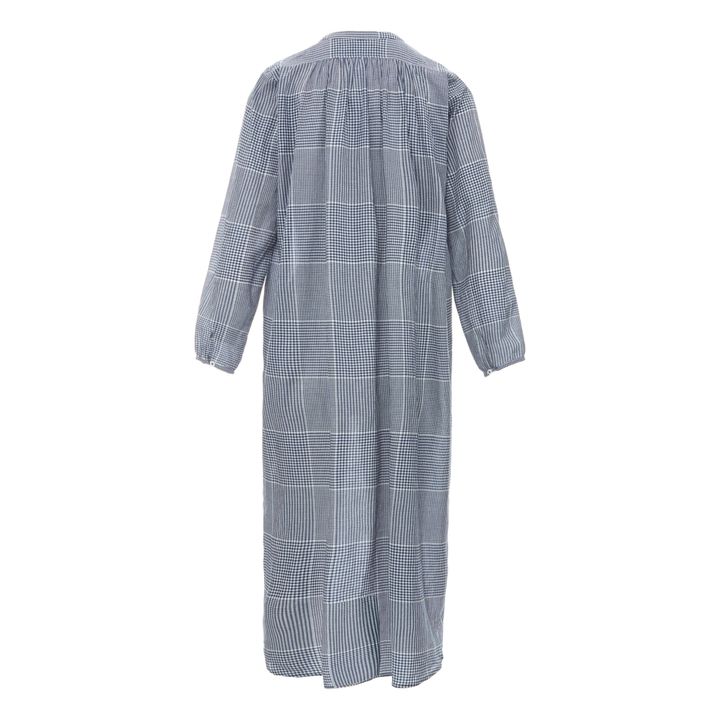 Barber Checked Long Nightgown | Azul Marino- Imagen del producto n°4