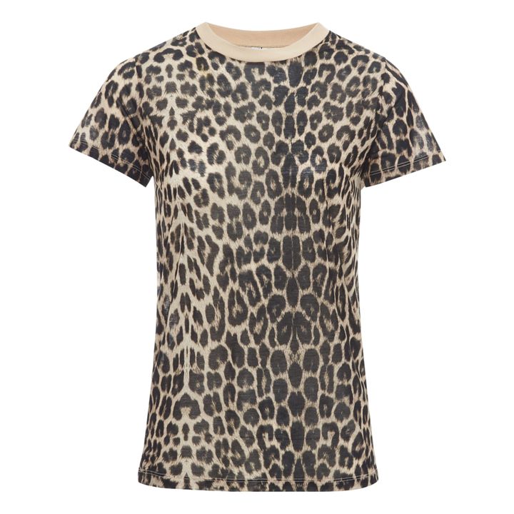 Bamboo Lyocell Print T-shirt | Leopard- Product image n°0