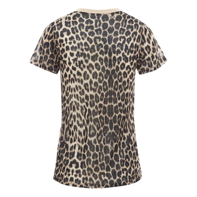 Bamboo Lyocell Print T-shirt | Leopard
