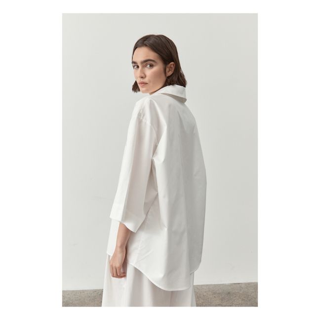 3/4 Length Sleeve Shirt | White