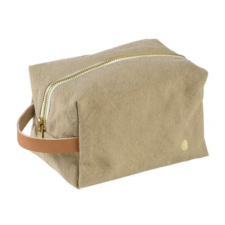 Iona Organic Cotton Cube Toiletry Bag | Beige- Product image n°0