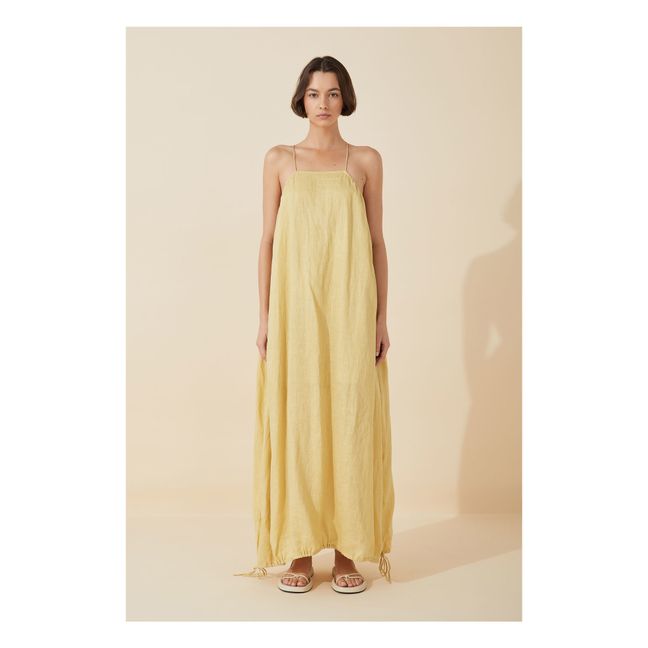 Kleid Citrus Leinen | Gelb