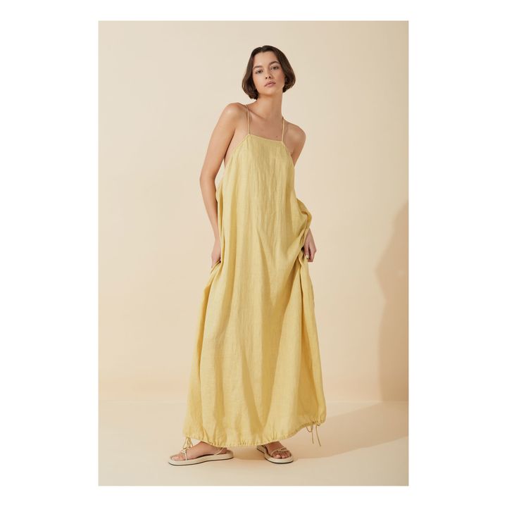 Citrus Linen Dress | Amarillo- Imagen del producto n°3
