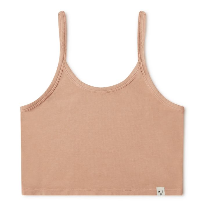Camiseta corta de tirantes de algodón orgánico - Colección Mujer  | Rosa- Imagen del producto n°0