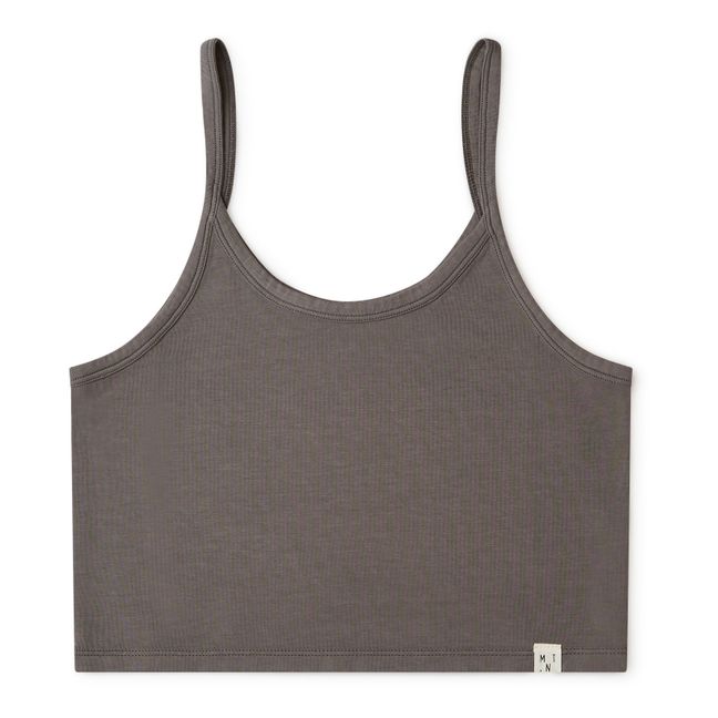 Organic Cotton Crop Top - Women’s Collection  | Charcoal grey