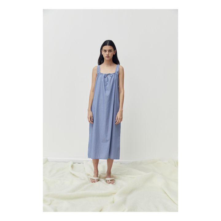 Paper Organic Cotton Dress | Blue- Product image n°0