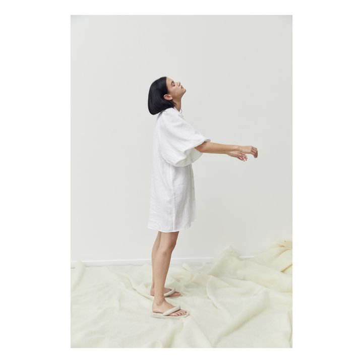 The Raglan Linen Dress | Blanco- Imagen del producto n°2