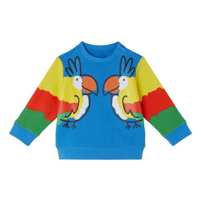 Sweatshirt Papagei | Azurblau