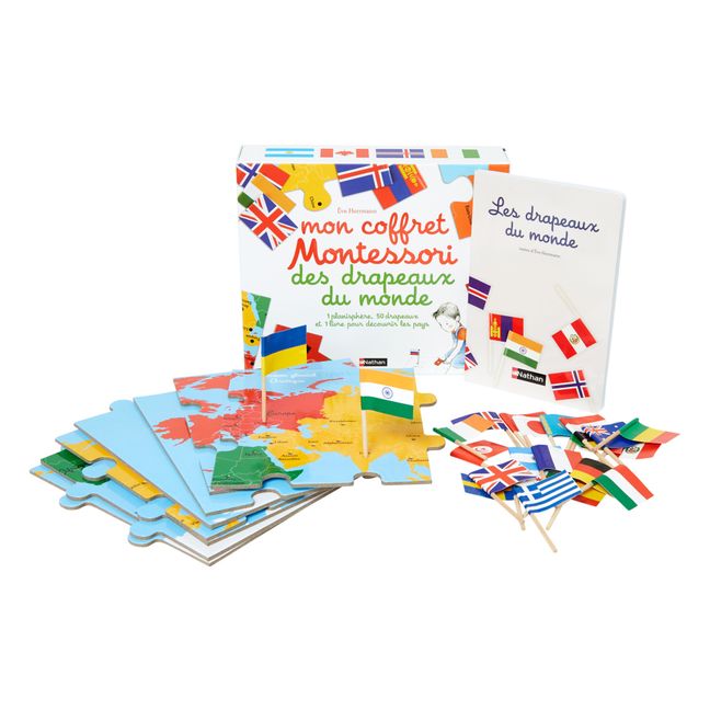 Mi caja de banderas del mundo Montessori