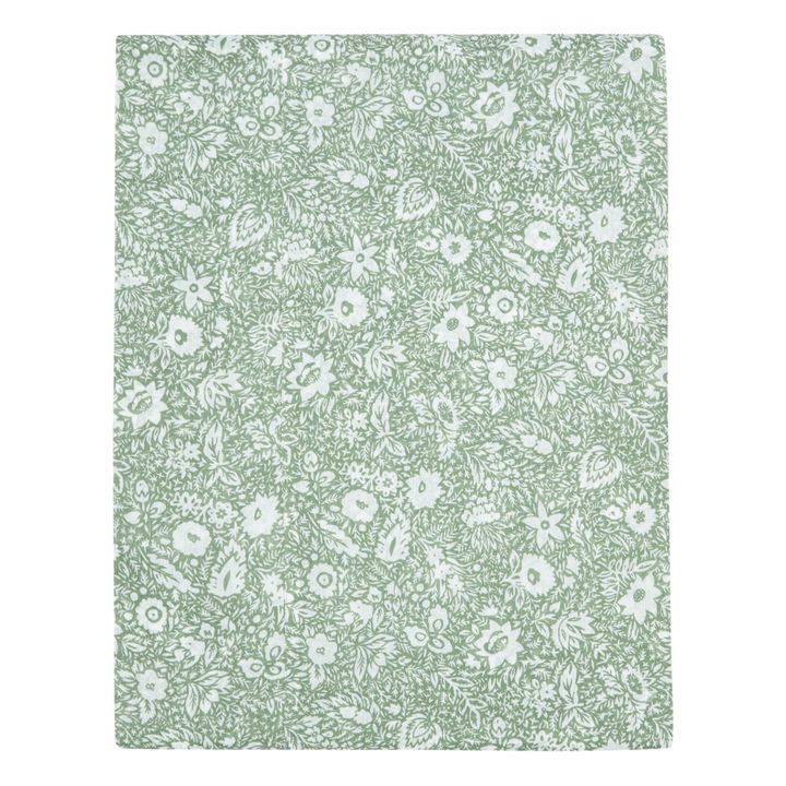 Tischdecke Victor aus handbedruckter Baumwolle | Grün- Produktbild Nr. 0