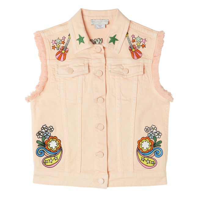 Veste en Jean 70s | Rose pêche