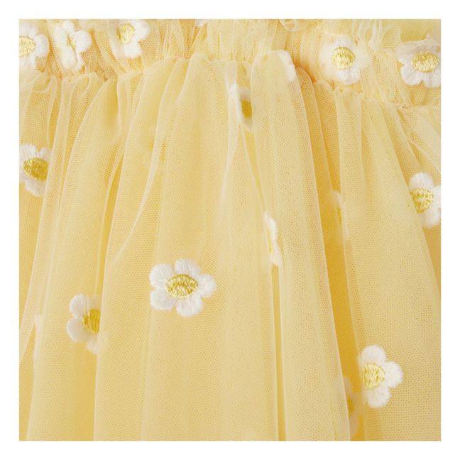Jupe Tulle Daises | Jaune pâle