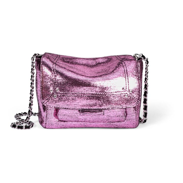 Jérôme Dreyfuss - Lulu Goat Leather Lamé Bag - S - Pink | Smallable