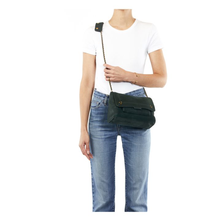 Lulu Goatskin Leather Handbag - M | Verde Abeto- Imagen del producto n°1