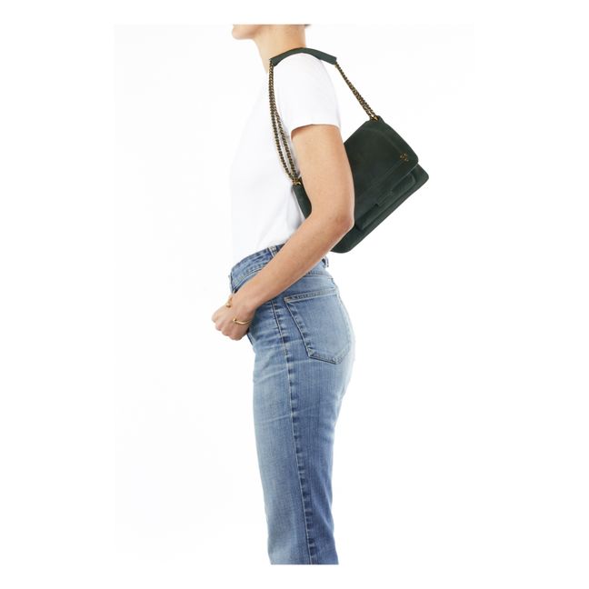 Sac Lulu M Chèvre | Vert sapin