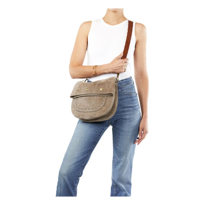 Jerry Calfskin Leather Handbag - M | Beige- Product image n°5