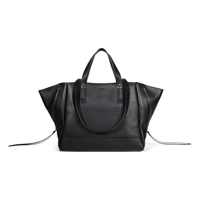 Jorge Calfskin Leather Handbag - M | Black