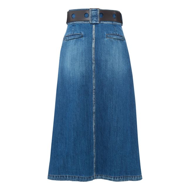 Fallon Belted Denim Skirt | Azul