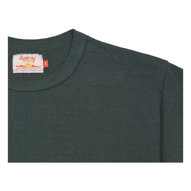 T-shirt Haleiwa Homme Coton Recyclé 260g | Vert sapin