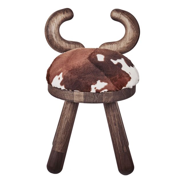 Chaise vachette en chêne et noyer par Takeshi Sawada | Bois foncé