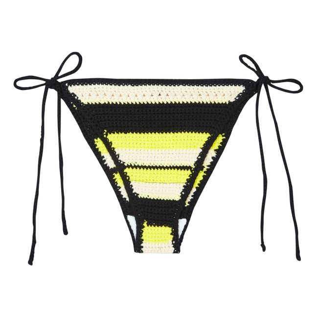 Slip bikini crochet in cotone organico | Giallo