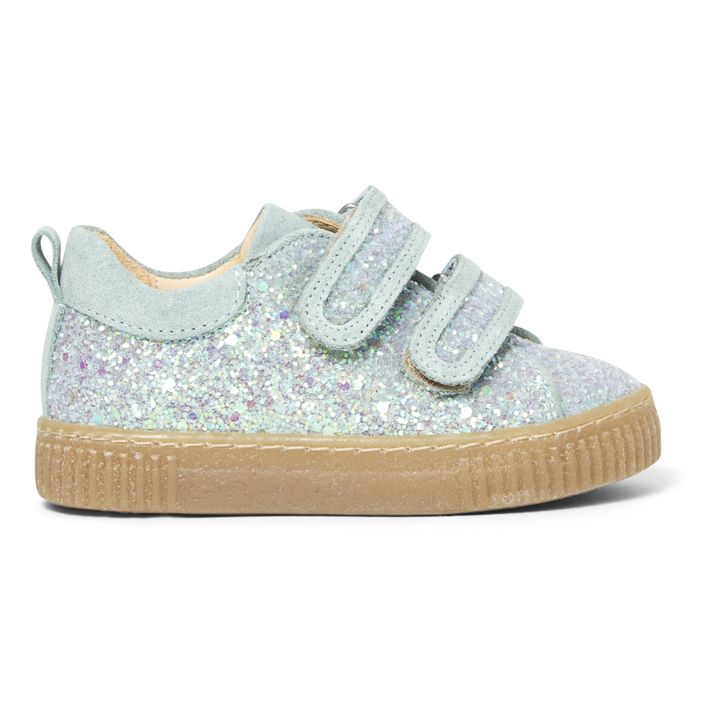 Glitter Velcro Sneakers | Blue- Product image n°0