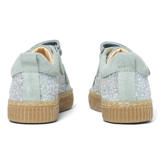 Glitter Velcro Sneakers | Blu