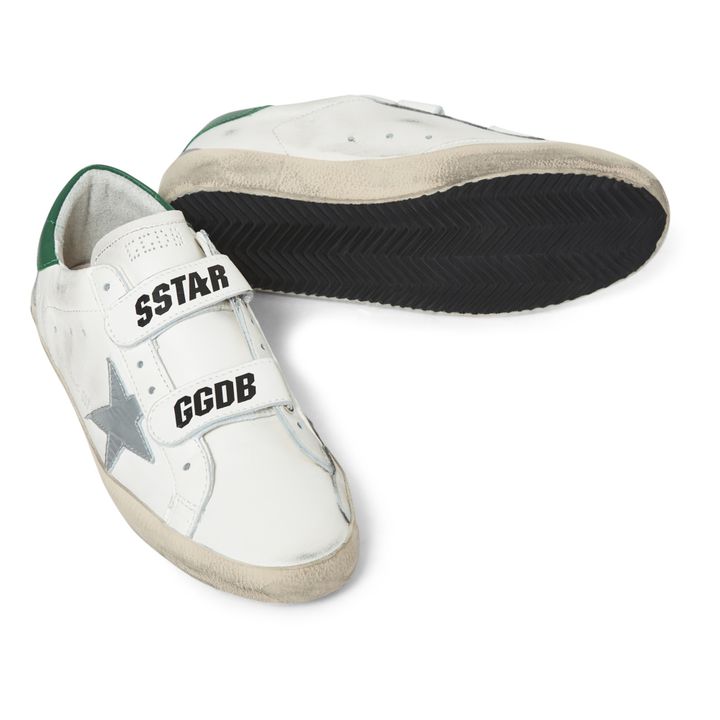 Old School Leather Velcro Sneakers | White- Product image n°1