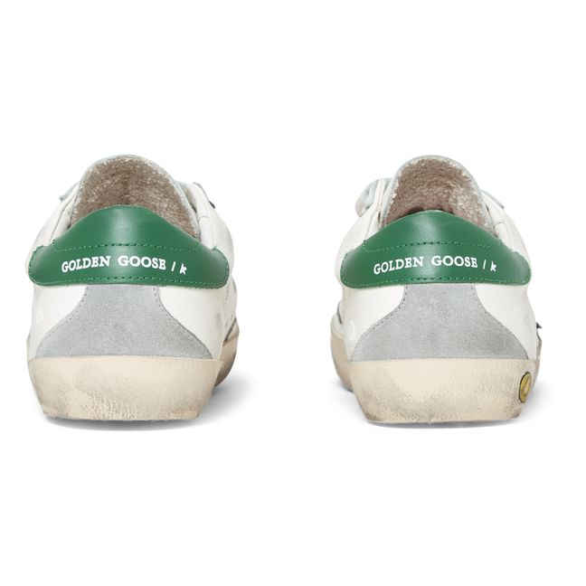 Baskets Scratchs Old School Cuir | Blanc