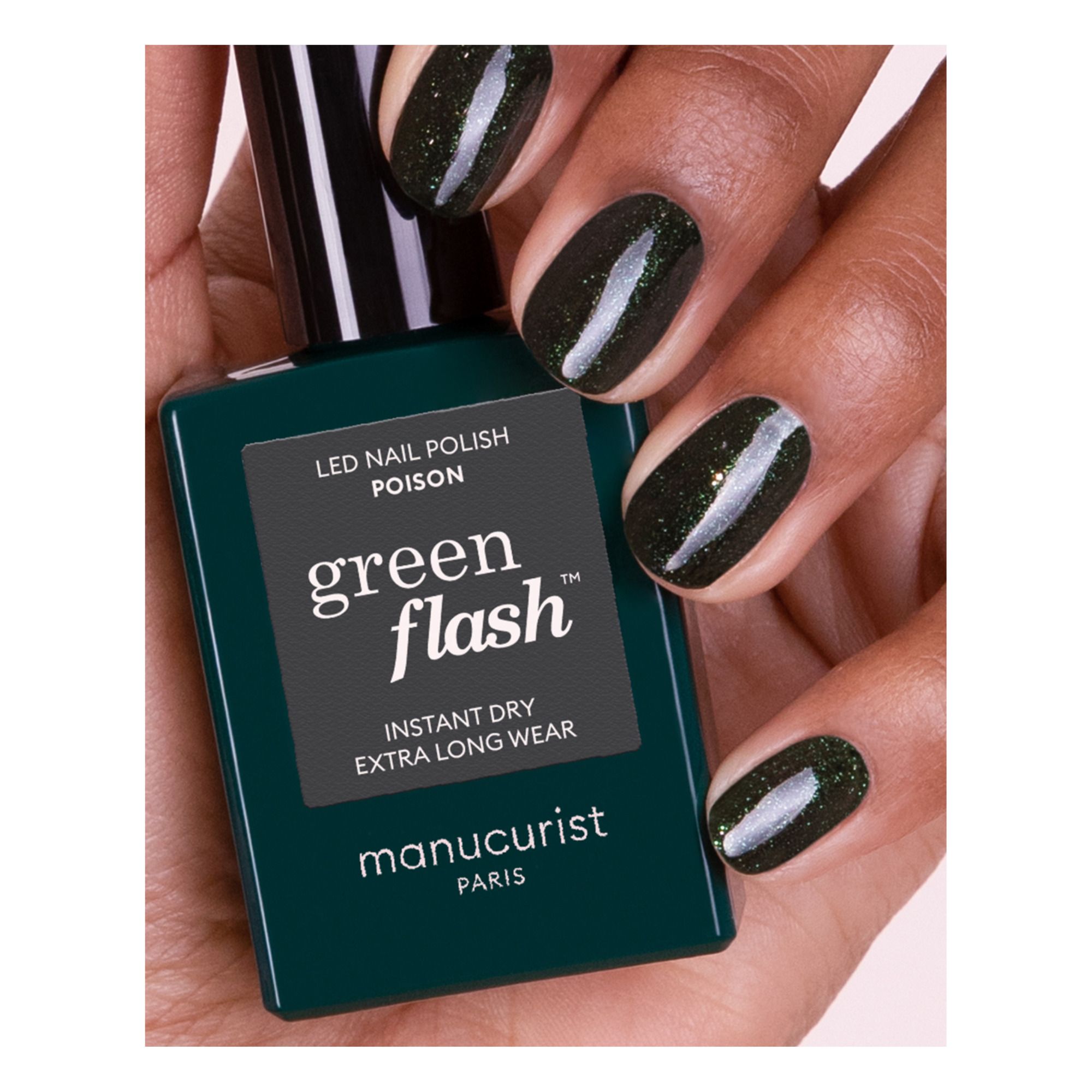 Manucurist - Green Flash Semi-Permanent Nail Polish - 15 ml - Poison |  Smallable