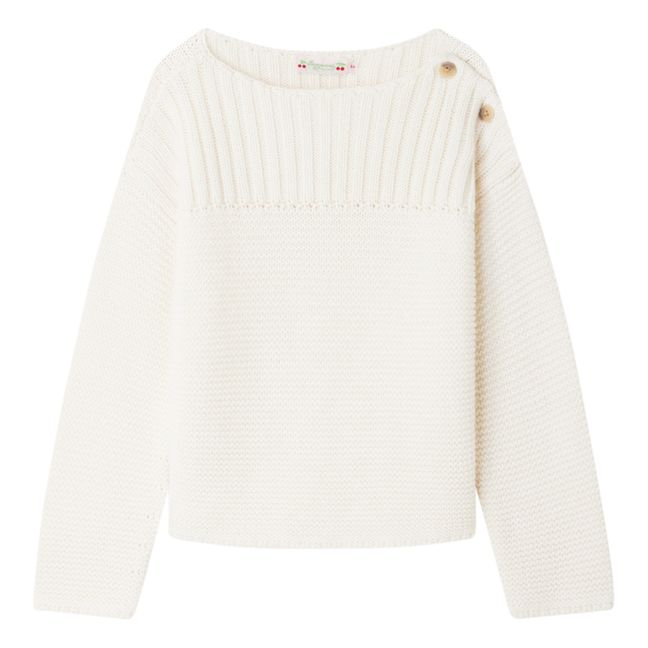 Pull Laine et Coton Amiral | Ecru