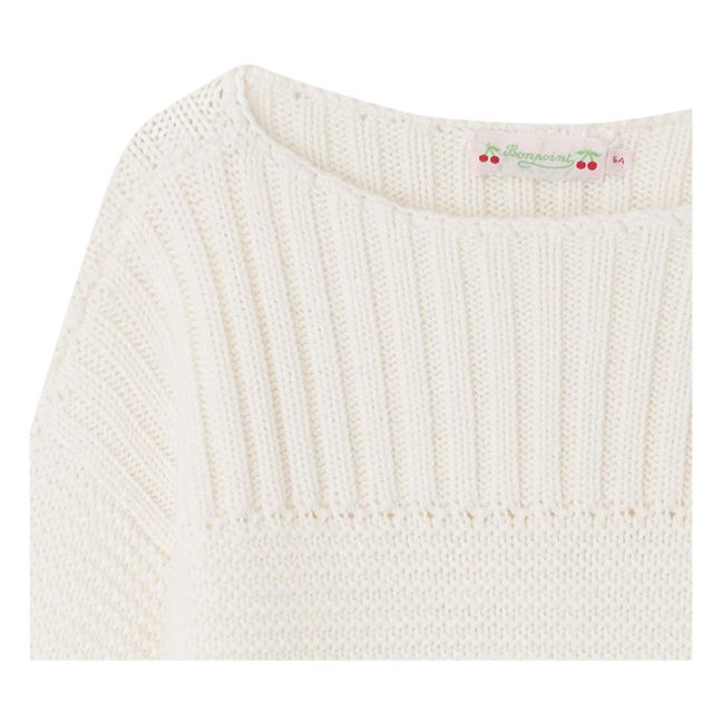 Amiral Wool and Cotton Jumper | Ecru