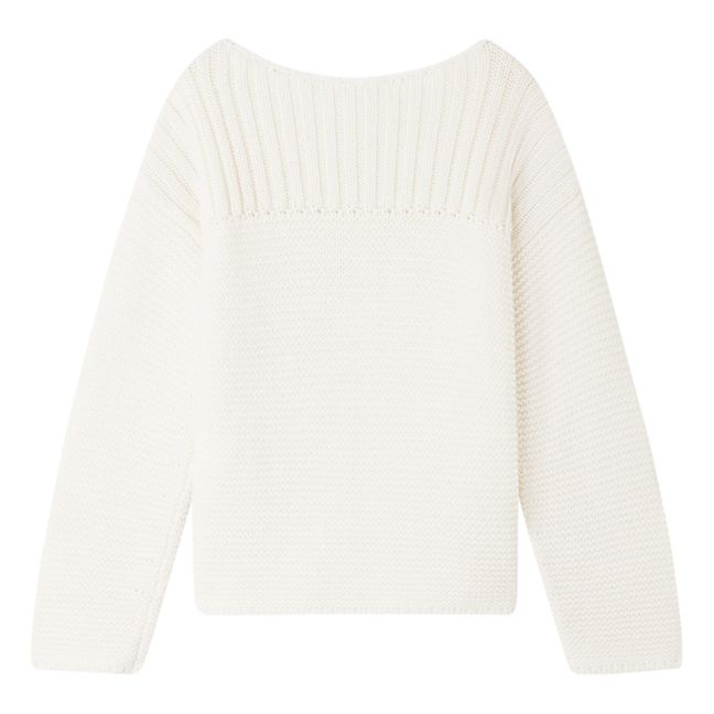 Pull Laine et Coton Amiral | Ecru