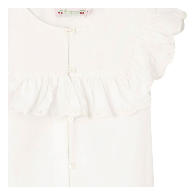Cleo Embroidered Blouse | Ecru