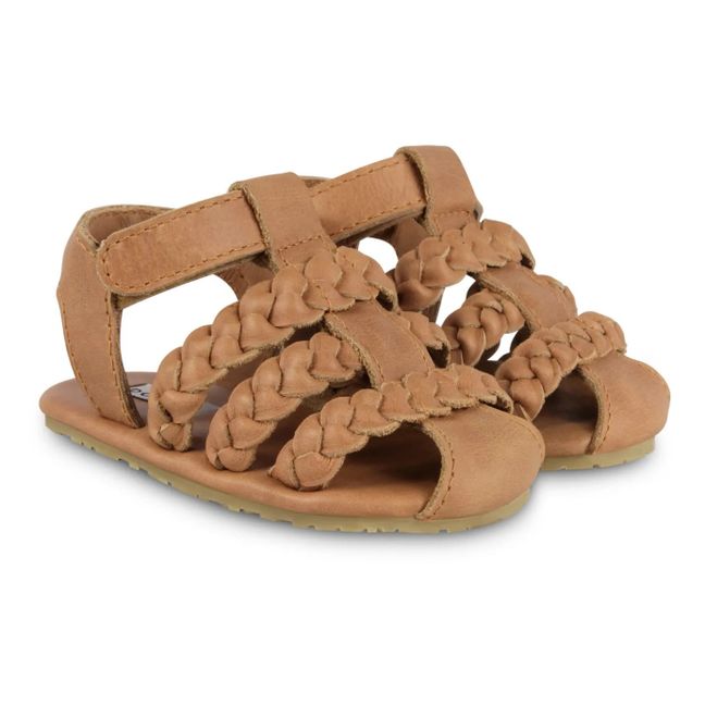 Pam Leather Sandals | Camel