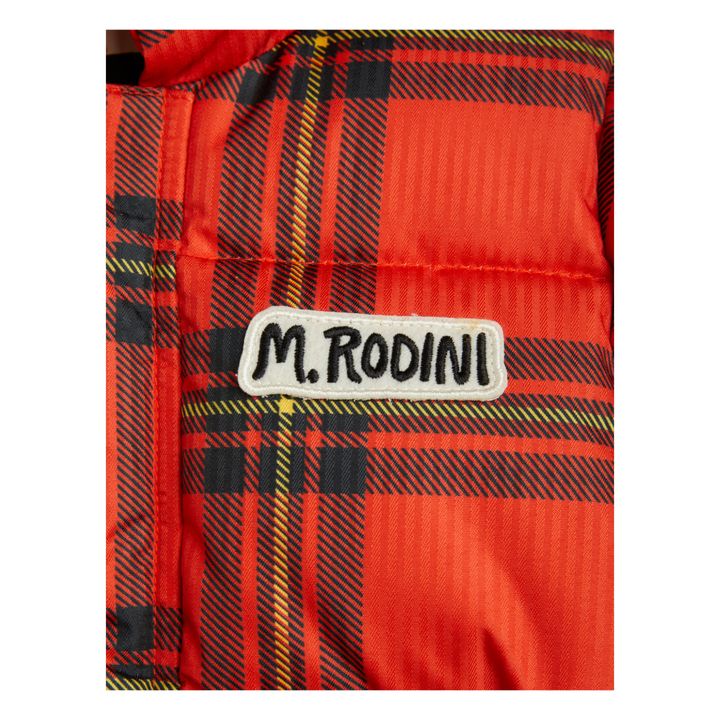 Recycled Polyester Checked Puffer Jacket | Red- Product image n°6