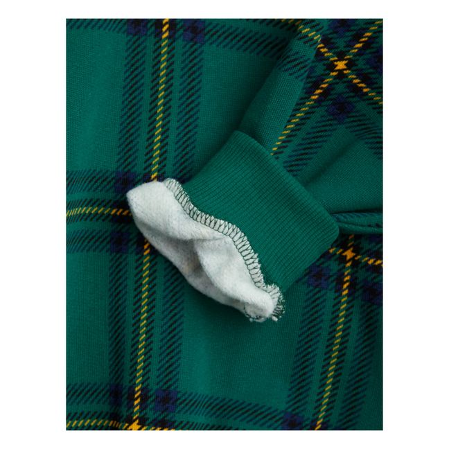 Organic Cotton Checked Sweatshirt | Grün