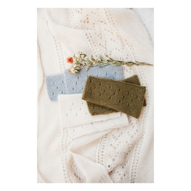 Fäustlinge Kid Mohair und Wolle Zelie - Damenkollektion  | Grau