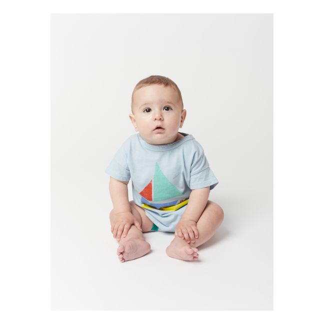 T-Shirt Coton Bio Bateau | Bleu ciel