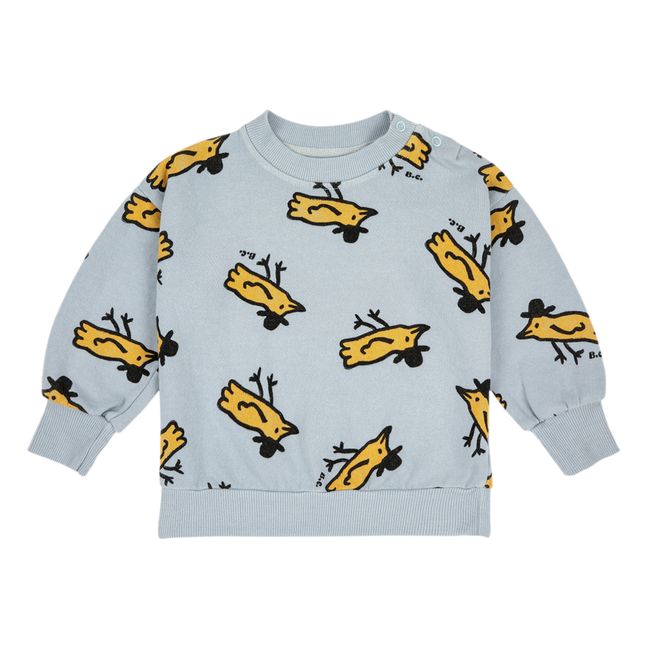 Sudadera Algodón orgánico Pájaros | Azul Cielo