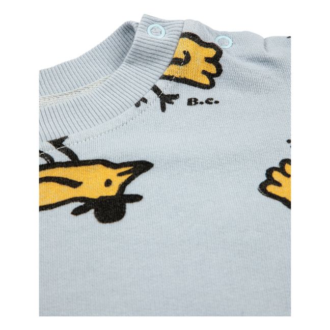 Sweatshirt aus Bio-Baumwolle Vögel | Hellblau