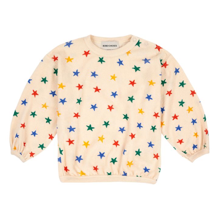 Stars Baby Cotton Terry Sweatshirt | Crudo- Imagen del producto n°0
