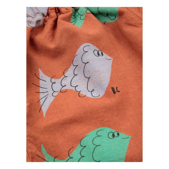 Fish Organic Cotton Shorts | Terracotta