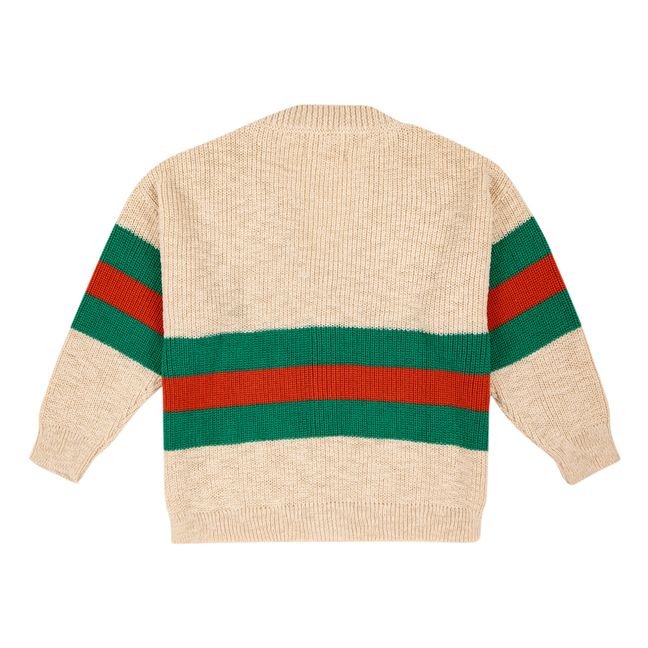 Bi-Colour Cotton Cardigan | Seidenfarben
