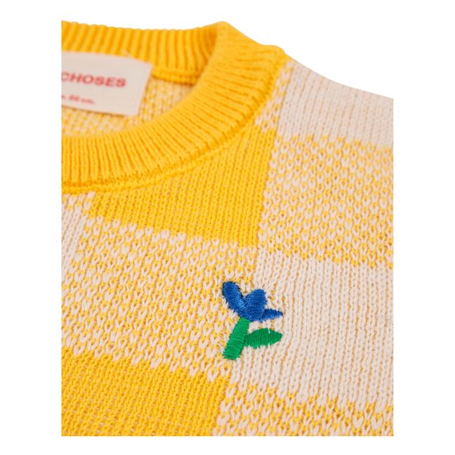 Cardigan Vichy | Jaune