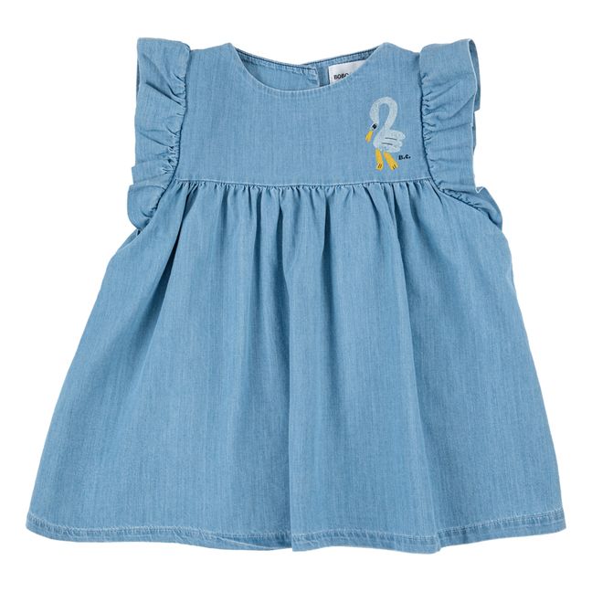 Lightweight Denim Baby Dress | Denim blue