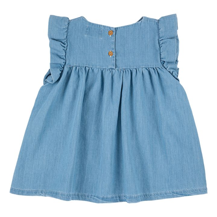 Bobo Choses - Lightweight Denim Baby Dress - Denim blue | Smallable